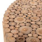 Τραπεζι Σαλονιου Στρογγυλο Cooter HM9862 Κλαδια Teak-Φυσικο φ100x40υεκ. - Image 6