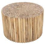 Τραπεζι Σαλονιου Στρογγυλο Cooter HM9863 Κλαδια Teak-Φυσικο φ80x50υεκ. - Image 4