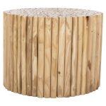 Τραπεζι Σαλονιου Στρογγυλο Cooter HM9864 Κλαδια Teak-Φυσικο φ60,5x46υεκ. - Image 4