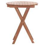 Τραπεζι Σκηνοθετη Στρογγυλο Heidel HM18120 Ξυλο Teak--Φυσικο φ60x75υεκ. - Image 3