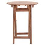 Τραπεζι Σκηνοθετη Στρογγυλο Heidel HM18120 Ξυλο Teak--Φυσικο φ60x75υεκ. - Image 5