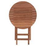 Τραπεζι Σκηνοθετη Στρογγυλο Heidel HM18120 Ξυλο Teak--Φυσικο φ60x75υεκ. - Image 6
