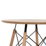Τραπεζι Στρογγυλο Minimal HM0060.04 Φυσικο Χρωμα Mdf-Ποδια Οξιας Σε Φυσικο Χρωμα φ60χ76υεκ. - Image 6