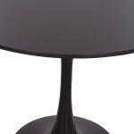 Τραπεζι Στρογγυλο Brolin HM18141.02 MDF Top-Βαση Μεταλλικη--Μαυρο φ90x73υεκ - Image 9