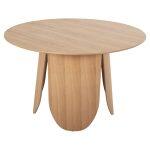 Τραπεζι Στρογγυλο Denty HM9612.01 MDF Με Καπλαμα Δρυος-Χρωμα Δρυος φ120x75υεκ. - Image 3