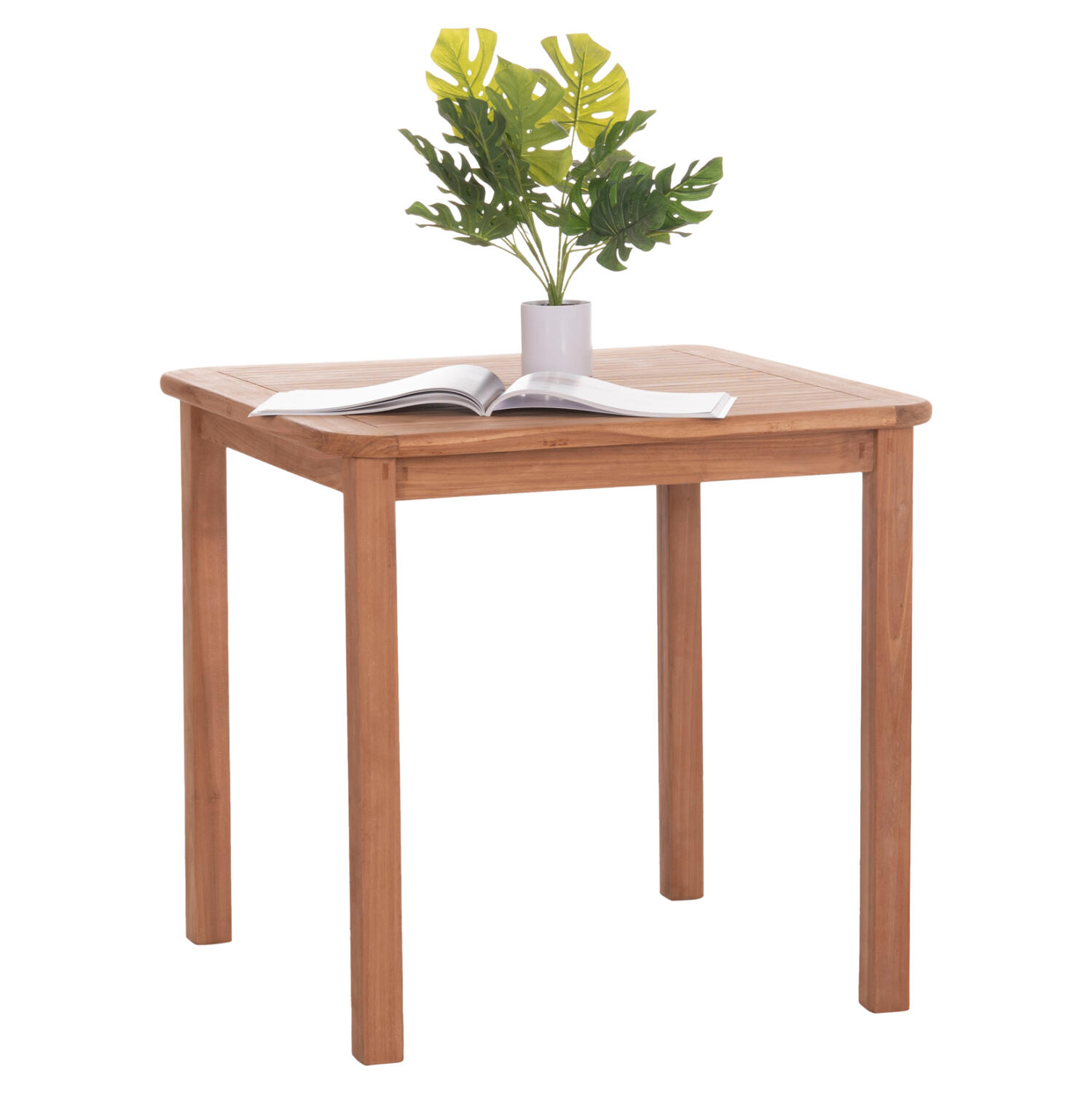 trapezi-tetragono-fb918122-xylo-teak-fys Τραπεζι Τετραγωνο Presscot HM18122 Ξυλο Teak--Φυσικο 80x80x76υεκ. - Image 1