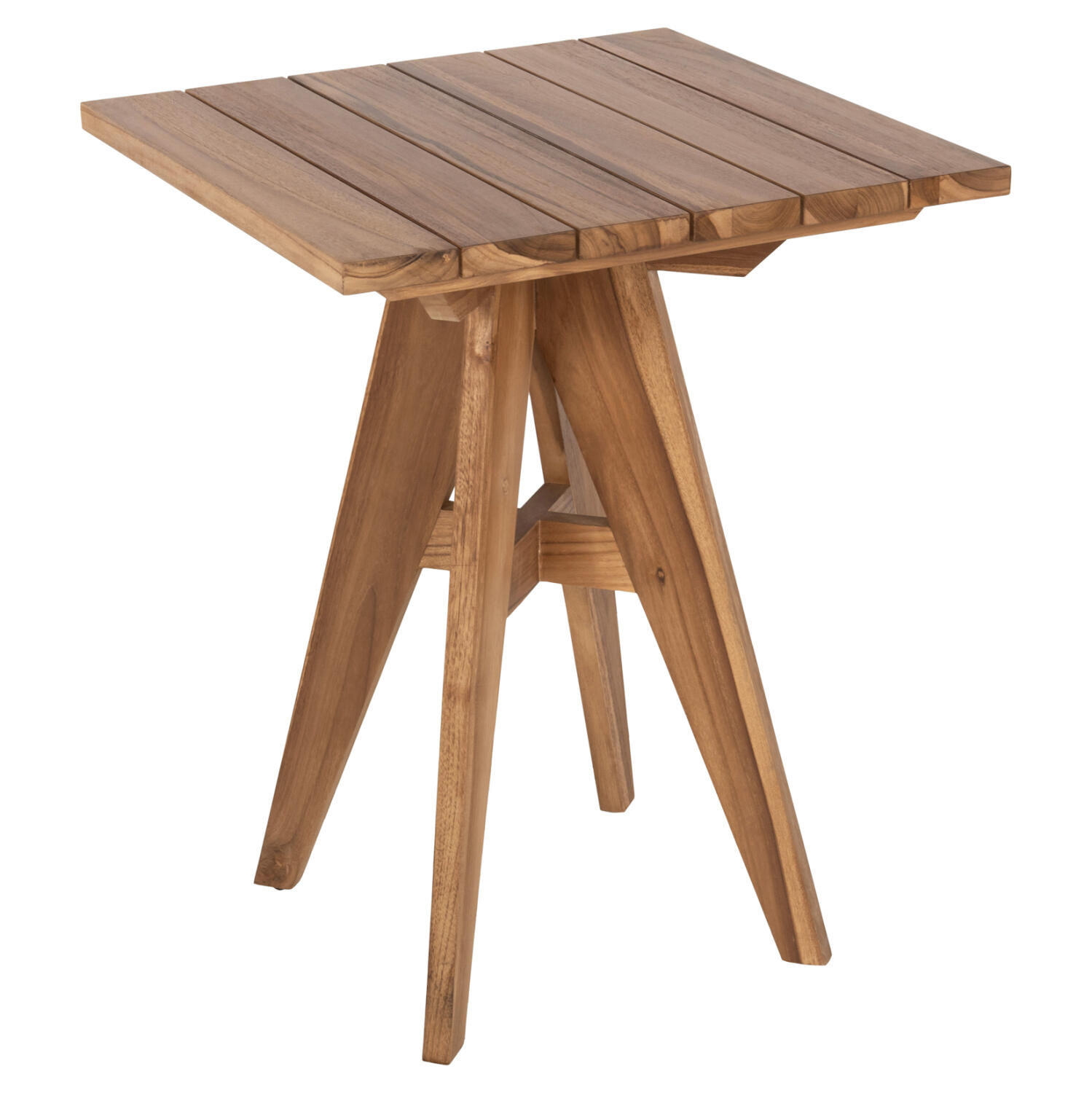 trapezi-tetragono-fb9986011-masif-xylo-t Τραπεζι Τετραγωνο Leo HM9860.11 Μασιφ Ξυλο Τεακ 60x60x75υεκ. - Image 1