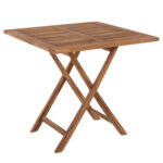 Τραπεζι Τετραγωνο Kendall Πτυσσομενο HM9544 Teak Σε Φυσικο Χρωμα 80x80x75yεκ.