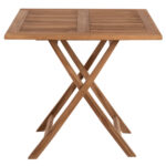 Τραπεζι Τετραγωνο Kendall Πτυσσομενο HM9544 Teak Σε Φυσικο Χρωμα 80x80x75yεκ. - Image 3