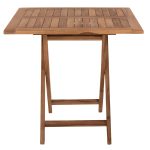 Τραπεζι Τετραγωνο Kendall Πτυσσομενο HM9544 Teak Σε Φυσικο Χρωμα 80x80x75yεκ. - Image 4