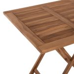Τραπεζι Τετραγωνο Kendall Πτυσσομενο HM9544 Teak Σε Φυσικο Χρωμα 80x80x75yεκ. - Image 5