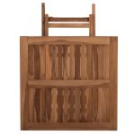 Τραπεζι Τετραγωνο Kendall Πτυσσομενο HM9544 Teak Σε Φυσικο Χρωμα 80x80x75yεκ. - Image 8