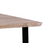 Τραπεζι Τραπεζαριας Palani 110x70 Sonama Με Μαυρα Ποδια HM8333 - Image 4