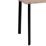 Τραπεζι Τραπεζαριας Palani 110x70 Sonama Με Μαυρα Ποδια HM8333 - Image 5