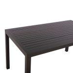 Τραπεζι Τραπεζαριας Αλουμινιου Sahira HM5571.02 Ανθρακι 140χ80x75,5υεκ. - Image 4