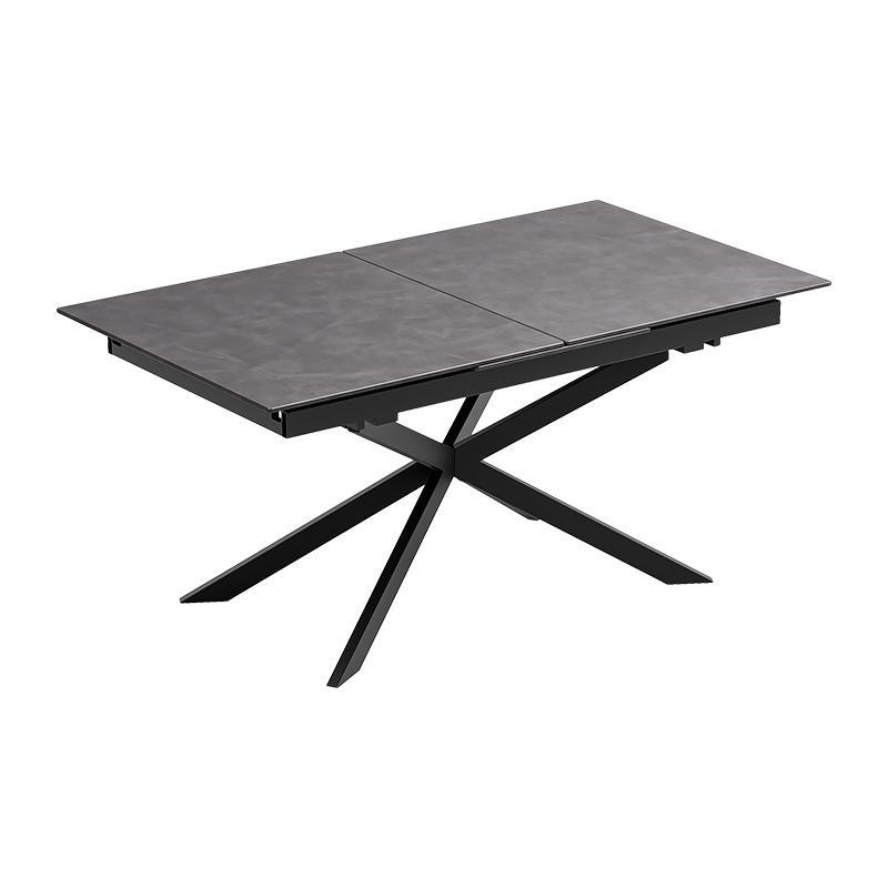 trapezi-trapezarias-anoigomeno-fylliana-017-me-gkri-keramiki-epifaneia-kai-mayra-metallika-podia-16050x90x76ek1754382901 Τραπεζι Τραπεζαριας Ανοιγομενο Fylliana FL017 Με Γκρι Κεραμικη Επιφανεια Και Μαυρα Μεταλλικα Ποδια 160(+50)x90x76εκ - Image 1