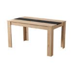 Τραπεζι Τραπεζαριας Domus 135 Artisan Oak - Μαυρο 135x80.5x74.5εκ
