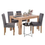 Τραπεζι Τραπεζαριας Domus 135 Artisan Oak - Μαυρο 135x80.5x74.5εκ - Image 2