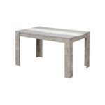Τραπεζι Τραπεζαριας Domus 135 Γκρι Concrete-Λευκο 135x80.5x74.5εκ
