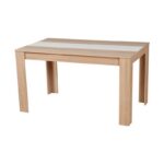 Τραπεζι Τραπεζαριας Domus 135 Sonoma Oak-Λευκο 135x81x75εκ - Image 5
