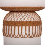 Βοηθητικο Τραπεζι Prilep HM18159.02 Fiber Cement Λευκο & rattan--φ60x76,5υεκ - Image 5