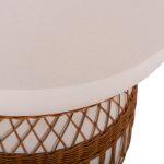 Βοηθητικο Τραπεζι Prilep HM18159.02 Fiber Cement Λευκο & rattan--φ60x76,5υεκ - Image 8