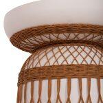 Βοηθητικο Τραπεζι Prilep HM18159.02 Fiber Cement Λευκο & rattan--φ60x76,5υεκ - Image 10