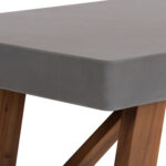 Τραπεζι Τραπεζαριας Fiber Cement & Ξυλο Ακακιας Maeve HM6596.01 Γκρι 160x90x75υεκ - Image 6
