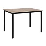 Τραπεζι Τραπεζαριας Panya HM8332, 110x70χ76 Sonoma, Μαυρα Ποδια
