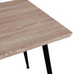 Τραπεζι Τραπεζαριας Paloma HM8334.01, 120x70χ76,5 Sonοma, Μαυρα Ποδια - Image 4