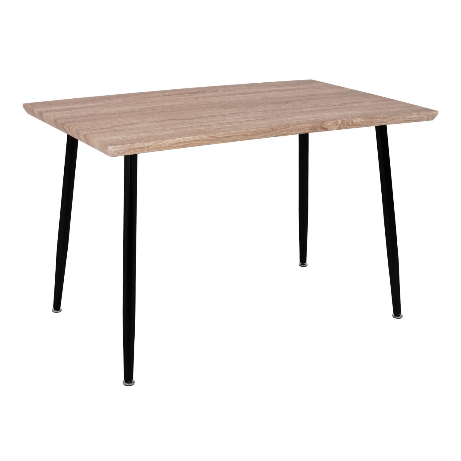 trapezi-trapezarias-fb9833401-120x70ch76 Τραπεζι Τραπεζαριας Paloma HM8334.01, 120x70χ76,5 Sonοma, Μαυρα Ποδια - Image 1