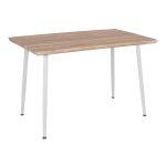 Τραπεζι Τραπεζαριας Paloma HM8334.02, 120x70x76,5- Sonoma, Λευκα Ποδια