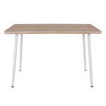 Τραπεζι Τραπεζαριας Paloma HM8334.02, 120x70x76,5- Sonoma, Λευκα Ποδια - Image 3