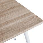 Τραπεζι Τραπεζαριας Paloma HM8334.02, 120x70x76,5- Sonoma, Λευκα Ποδια - Image 4