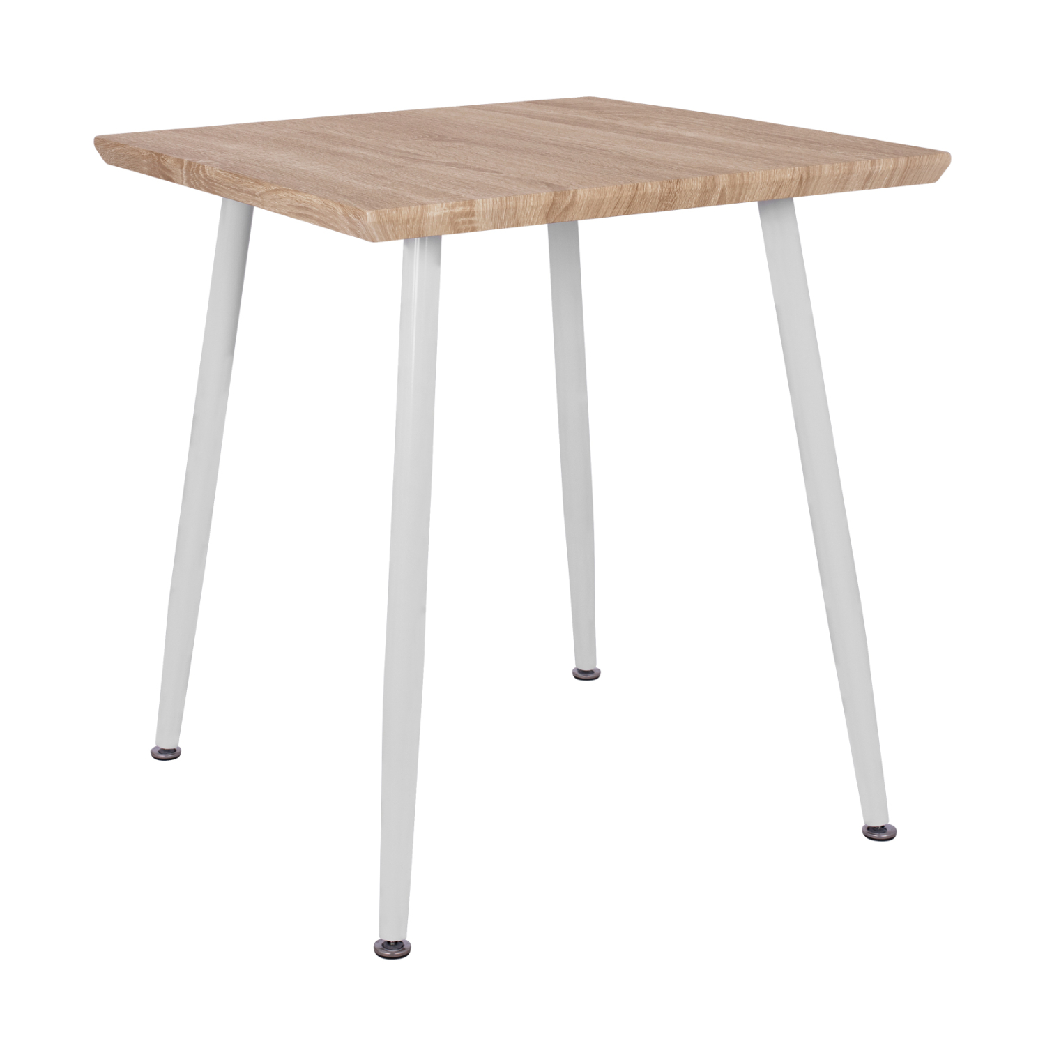 trapezi-trapezarias-fb9833502-70ch70x765 Τραπεζι Τραπεζαριας Paloma HM8335.02, 70χ70x76,5, Sonoma, Λευκα Ποδια - Image 1