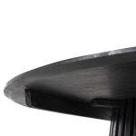Τραπεζι Τραπεζαριας Frantz HM9388.12 Μασιφ Mindi Ξυλο Σε Μαυρο φ120x76,5υεκ. - Image 5