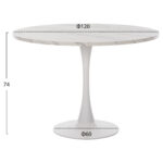 Τραπεζι Τραπεζαριας Rollo HM9422.11 Στρογγυλο White Marble φ120x74yεκ. - Image 2