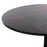 Τραπεζι Τραπεζαριας Rollo HM9422.12 Στρογγυλο Black Marble φ120x74yεκ. - Image 4