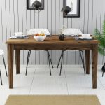 Τραπεζι Τραπεζαριας Standard HM9507.04 Μελαμινη Καρυδι Me Αποθhk.χωρο 145x88x75yεκ. - Image 4