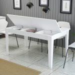 Τραπεζι Τραπεζαριας Standard HM9507.06 Μελαμινη Λευκη Με Αποθηκ.χωρο 145x88x75yεκ. - Image 6