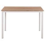 Τραπεζι Τραπεζαριας Goose HM9532.02 MDF Sonama-Λευκο Μεταλλο 120x80χ75yεκ. - Image 3
