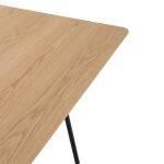Τραπεζι Τραπεζαριας Trenk HM9614.01 MDF Με Καπλαμα Δρυος Φυσικο-Μαυρο Μεταλλο 120x120x75υεκ. - Image 6