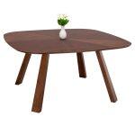 Τραπεζι Τραπεζαριας Riner HM9733 MDF Με Καπλαμα Καρυδιας 150x150x75υ Εκ.