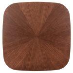 Τραπεζι Τραπεζαριας Riner HM9733 MDF Με Καπλαμα Καρυδιας 150x150x75υ Εκ. - Image 5