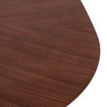 Τραπεζι Τραπεζαριας Riner HM9733 MDF Με Καπλαμα Καρυδιας 150x150x75υ Εκ. - Image 8