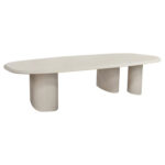 Τραπεζι Τραπεζαριας Fiber Cement Οβαλ Glen HM6598.02 Μπεζ 260x95x75υεκ
