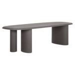 Τραπεζι Τραπεζαριας Fiber Cement Οβαλ Glen HM6598.01 Γκρι 260x95x75υεκ