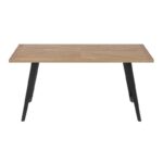 Τραπεζι Τραπεζαριας Fylliana FL1564 Sonoma MDF Με Μαυρα Ποδια 180x90x75εκ - Image 3