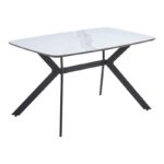 Τραπεζι Τραπεζαριας Fylliana FL202 Λευκο Χρωμα 160x90x75εκ