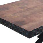 Τραπεζι Τραπεζαριας Fylliana Amrita Καφε Χρωμα 180x90x75εκ - Image 4